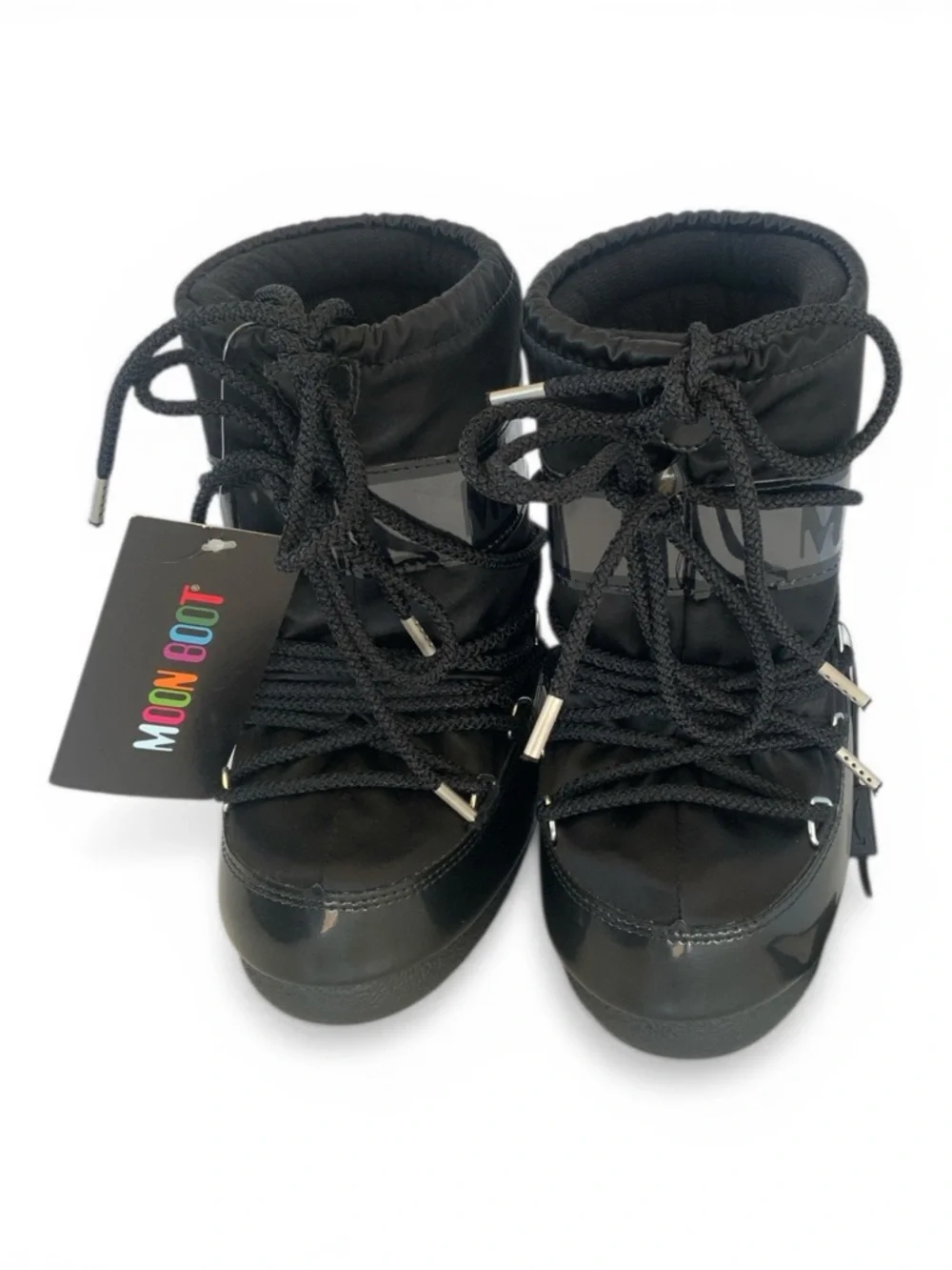 Moon Boots Black Icon Glance Kids Space Lunar Landing Size US 7c/9.5c New No Box